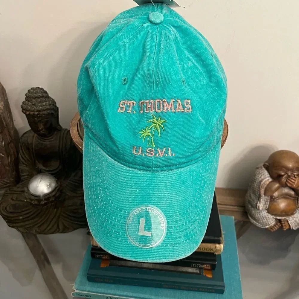 NWT At Thomas Virgin Islands mineral wash adjustable hat.